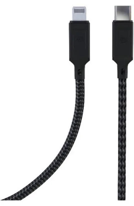 Cable USB-C a Lightning 1.2 Mt Rugged Dusted negro