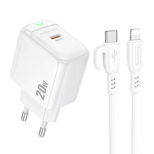 Cargador 20W borofone BAS43A lightning
