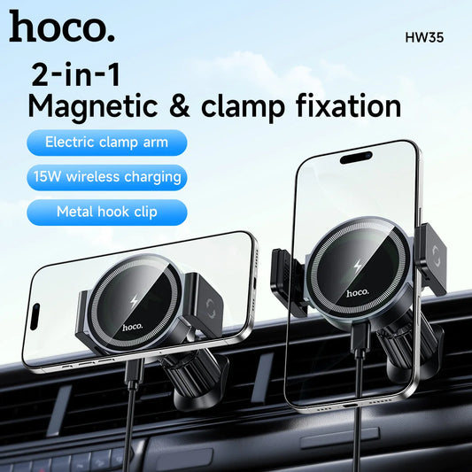 Soporte auto MagSafe carga inalámbrica - Hoco HW35