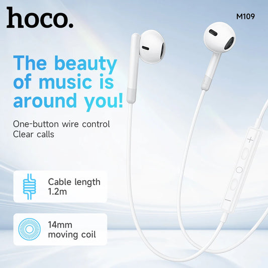 Auriculares con cable HOCO M109, conector de 3.5 mm