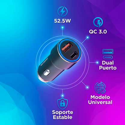 Cargador de Auto Motomo MO-CAR51  52.5W