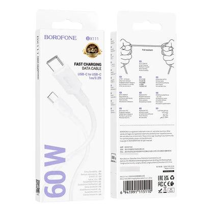 Cable usb C a C 60W borofone BX111